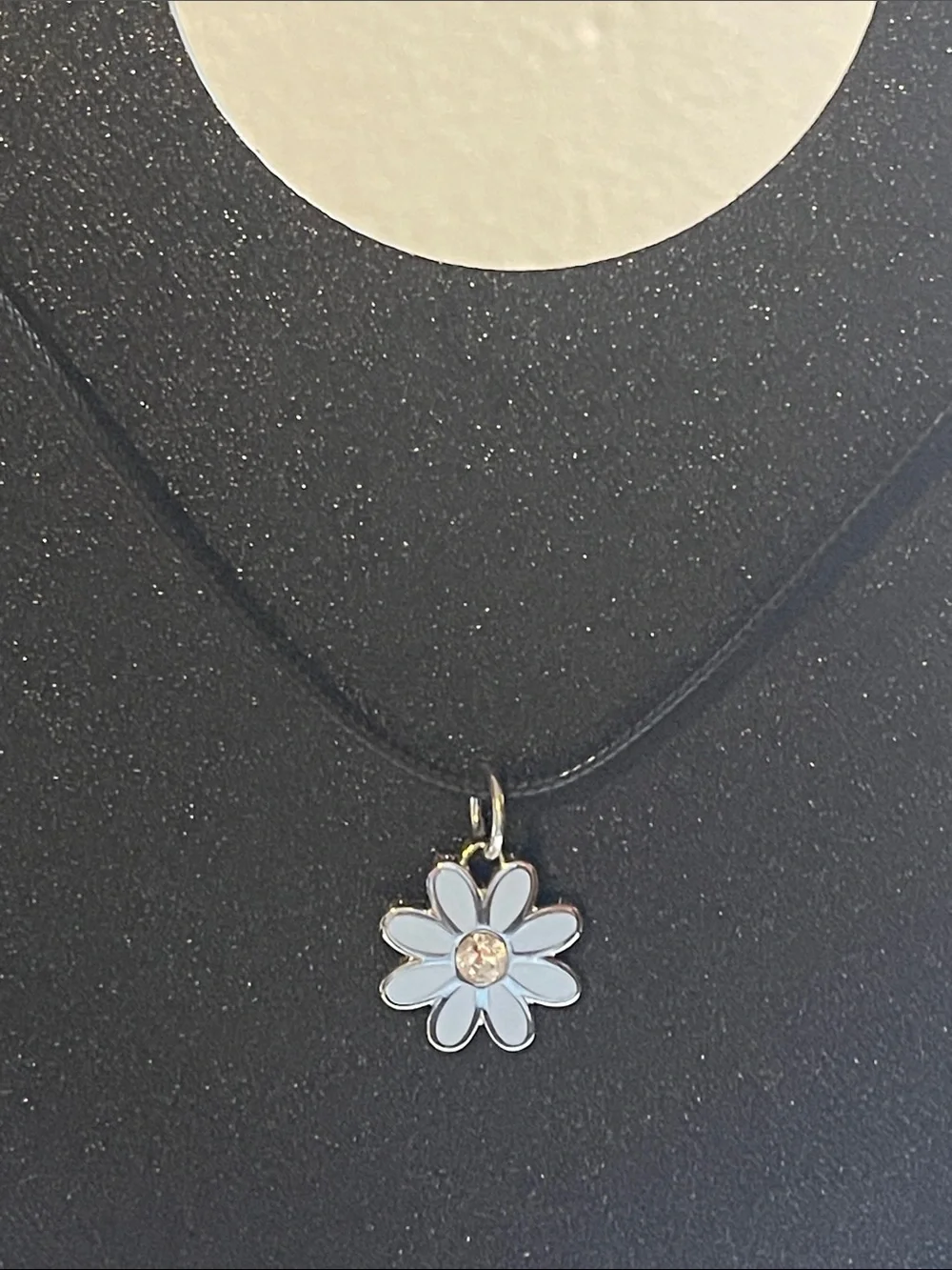 Coach Delicate Light Blue Daisy Pendant Necklace